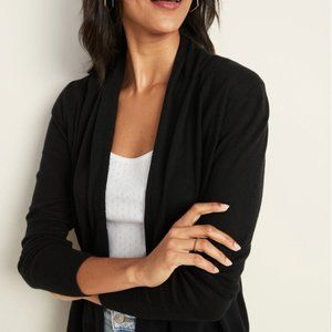 Short Shawl-Collar Open-Front Sweater for Women